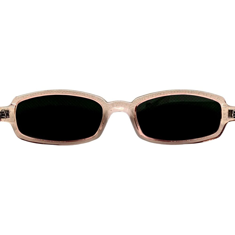 MATMOS Transparent Pink Rectangular Sunglasses Gr… - image 6